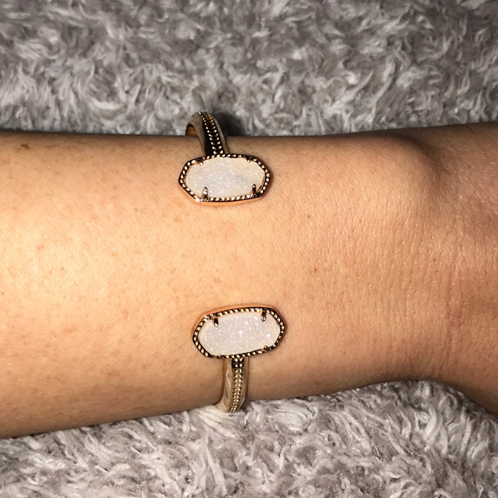 Kendra Scott Elton Rose Gold Drusy Cuff Bracelet